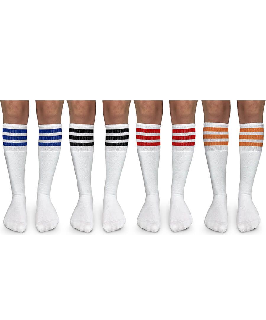 jefferies socks Jefferies Socks Stripe Knee High Tube Socks 4 Pair Pack