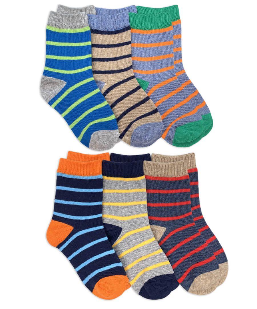 jefferies socks Jefferies Socks Stripe Pattern Crew Socks 6 Pair Pack