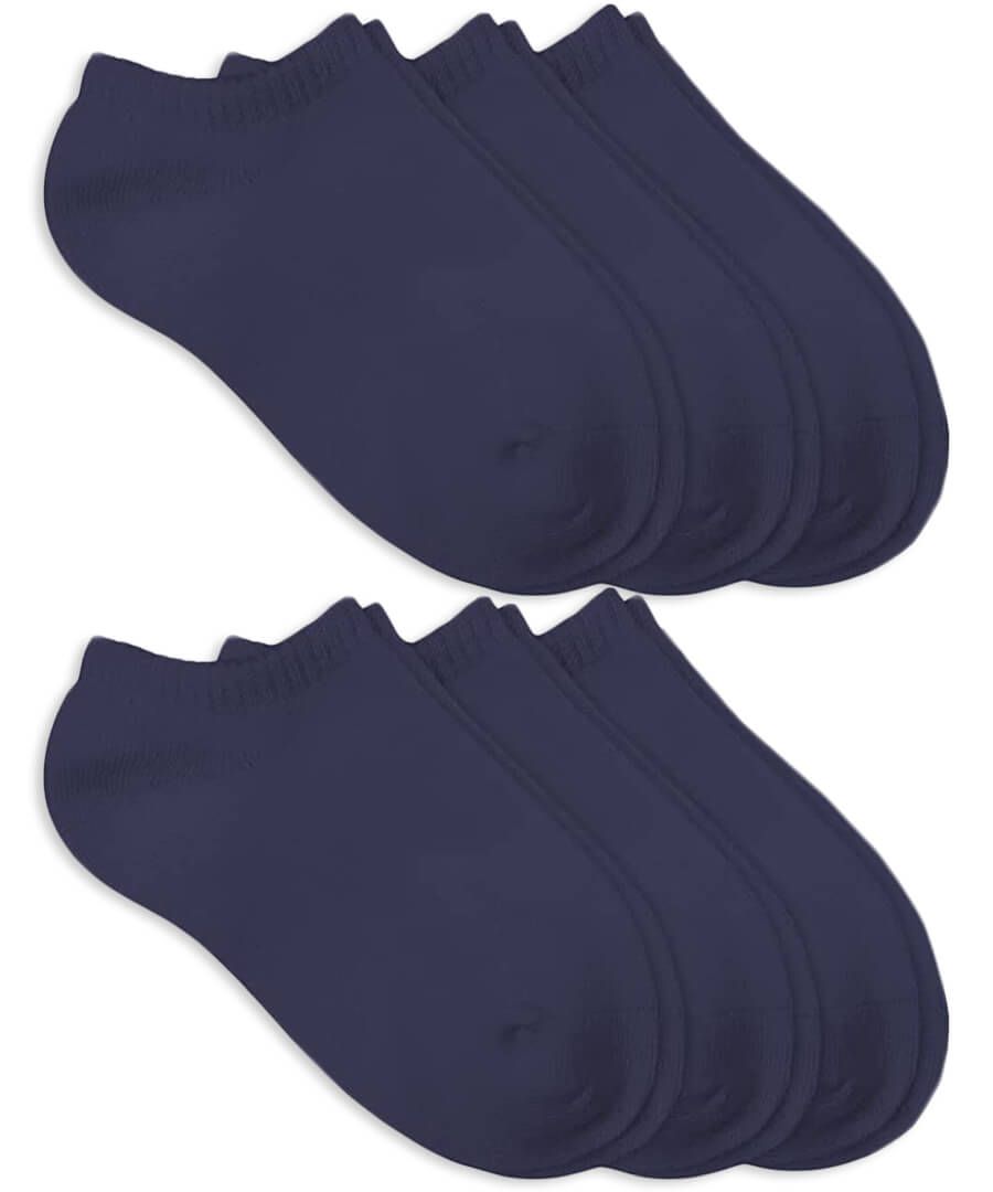 jefferies socks Jefferies Socks Womens Smooth Toe Navy Sport Low Cut Socks 6 Pair Pack