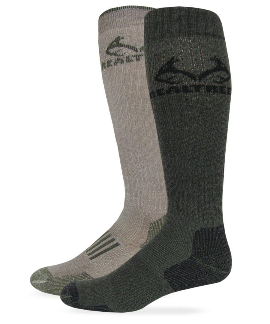 jefferies socks Realtree Outdoor Merino Wool Tall Over the Calf Boot Socks 2 Pair Pack