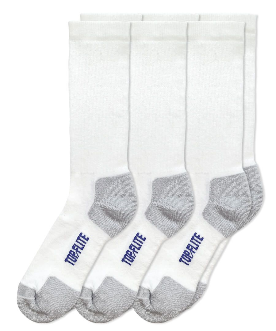 jefferies socks Top Flite Smooth Toe Coolmax Crew Sport Socks 3 Pair Pack