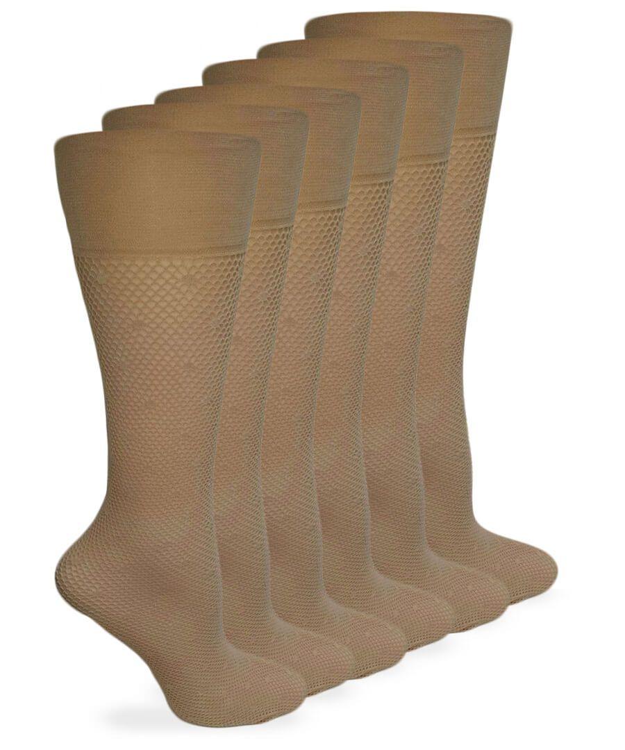 jefferies socks Vintage Polka Dot Fishnet Trouser Knee High Socks 6 Pair Pack