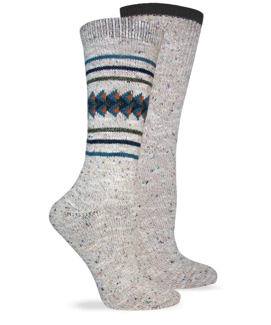 jefferies socks Wise Blend Aztec Pattern Merino Wool Crew Socks 2 Pair Pack