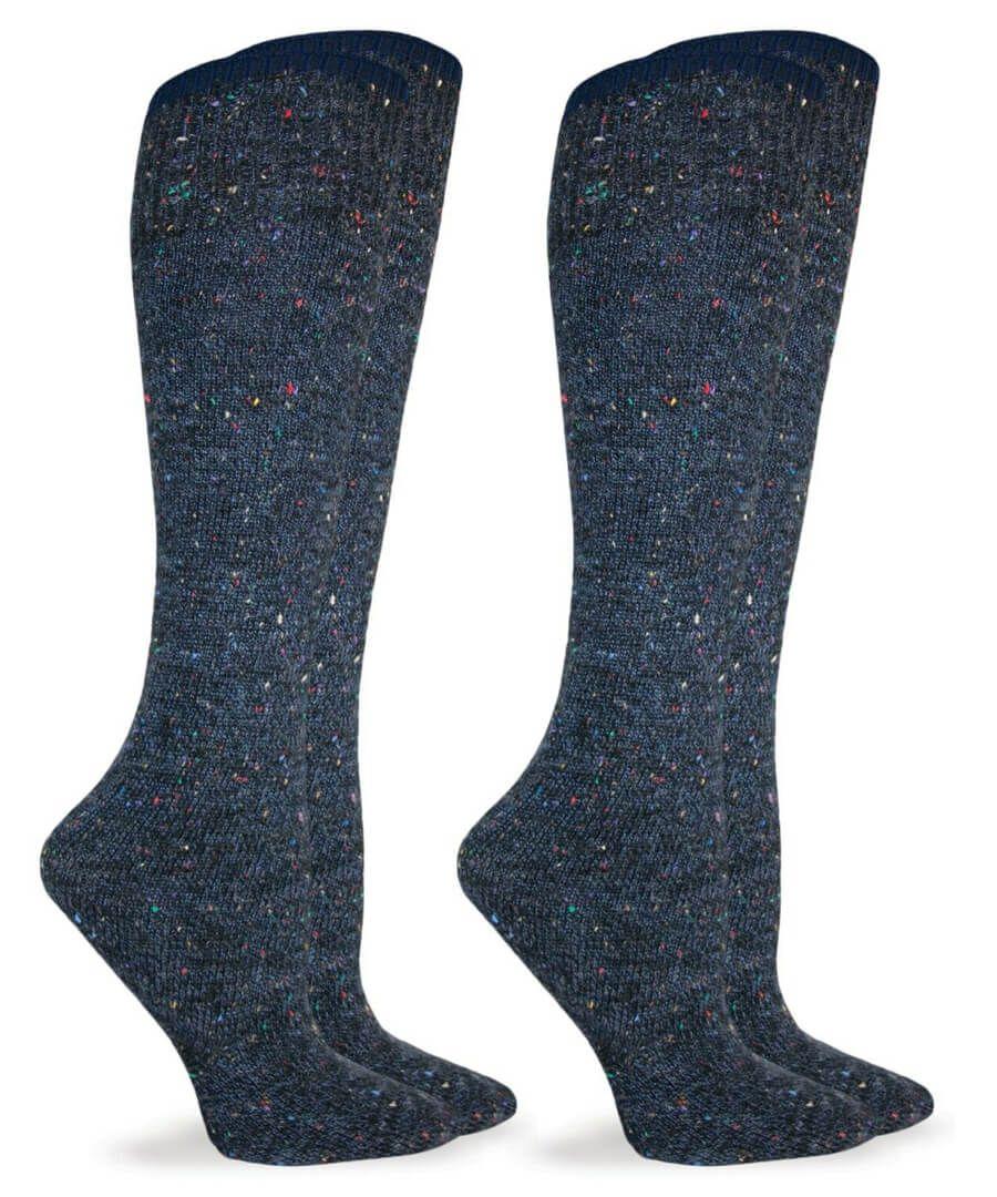 jefferies socks Wise Blend Wool Marl Knee High Socks 2 Pair Pack