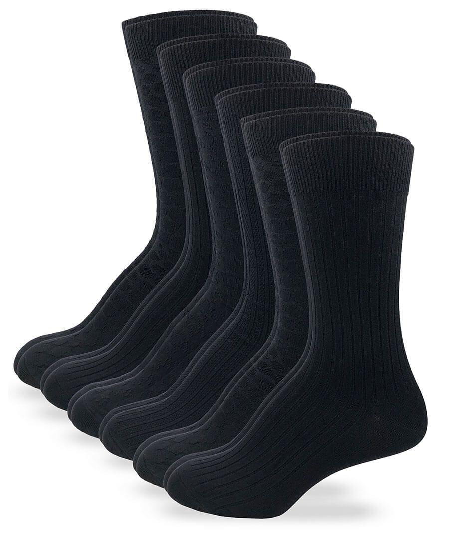 jefferies socks Wrangler Assorted Pattern Dress Crew Socks 6 Pair Pack