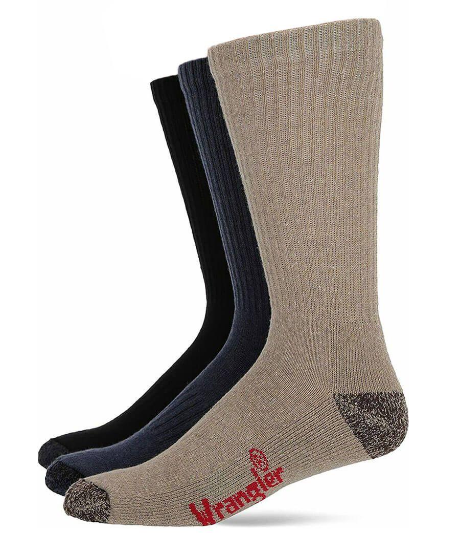 jefferies socks Wrangler Cotton Cushion Work Crew Boot Socks 3 Pair Pack