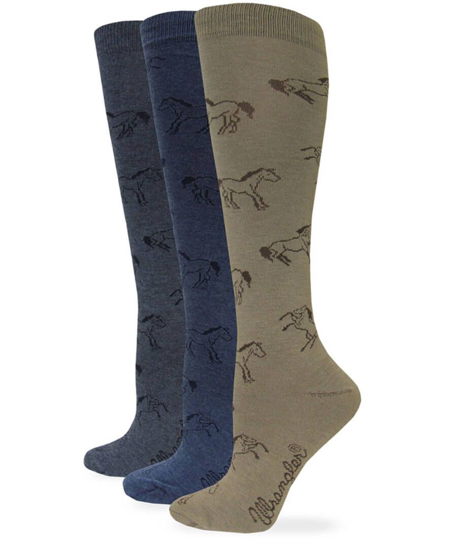 jefferies socks Wrangler Horse Crew Socks 3 Pair Pack