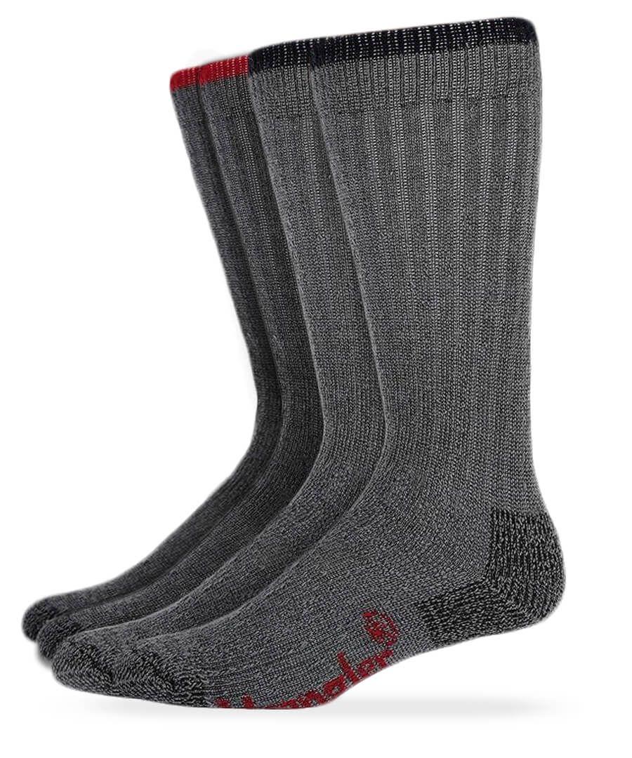 jefferies socks Wrangler Merino Wool Ultra-Dri Boot Crew Socks 2 Pair Pack