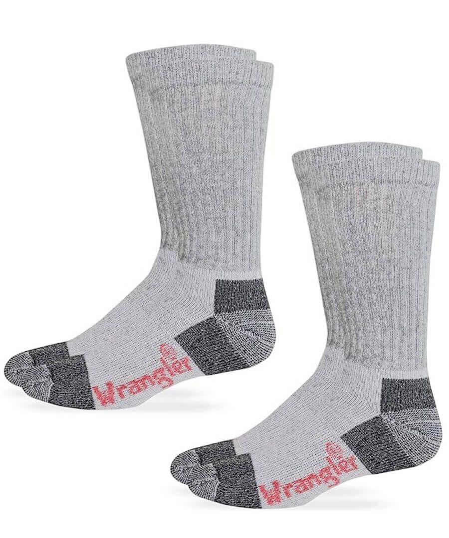 jefferies socks Wrangler Riggs Steel Toe Cushion Cotton Boot Crew Socks 2 Pair Pack