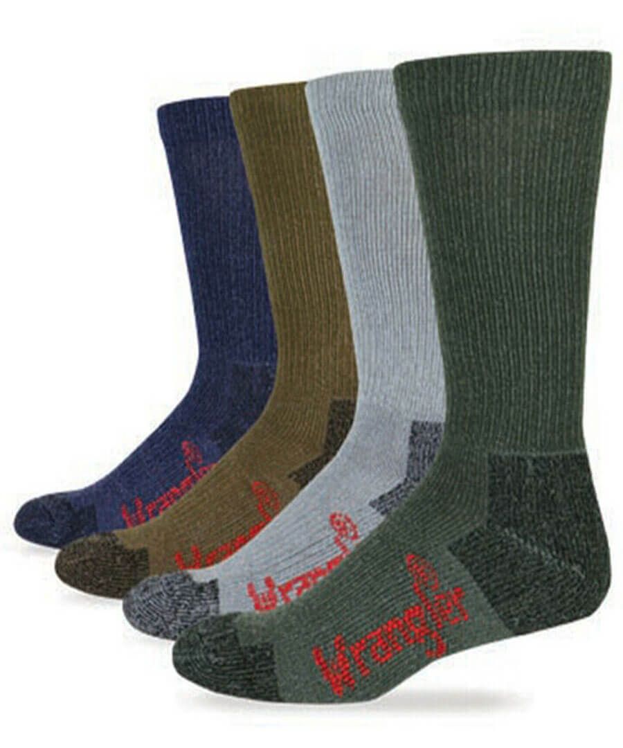 jefferies socks Wrangler Riggs Workwear Ultra-Dri Crew Boot Socks 4 Pair Pack