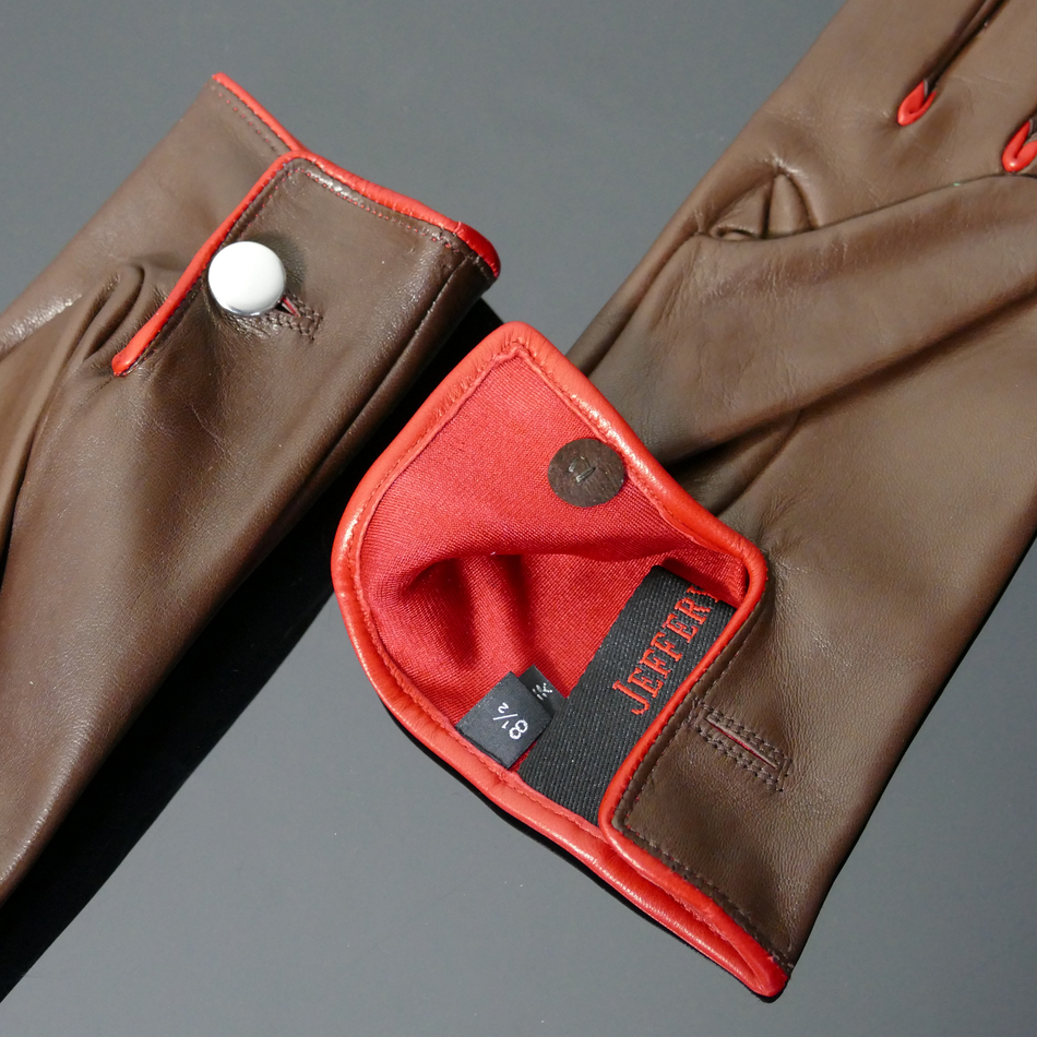 Jeffery West 'Caine' Driving Gloves Conker Brown Leather