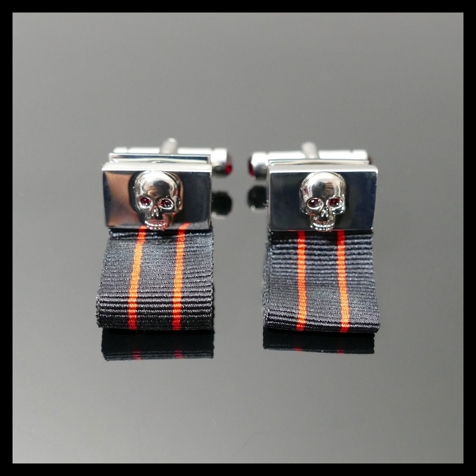 Jeffery West Cufflinks Death Before Dishonour - SILVER