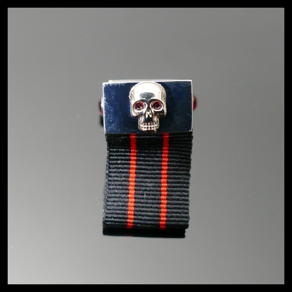 Jeffery West Cufflinks Death Before Dishonour - SILVER