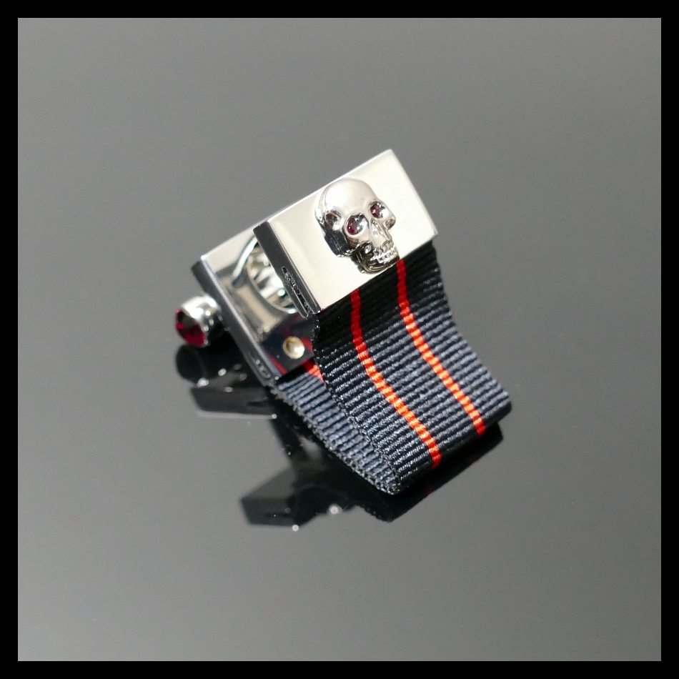 Jeffery West Cufflinks Death Before Dishonour - SILVER