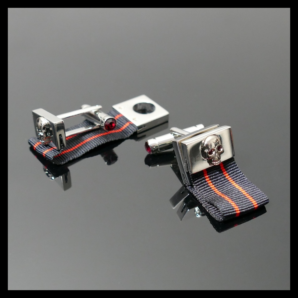 jeffery west Cufflinks Death Before Dishonour - SILVER