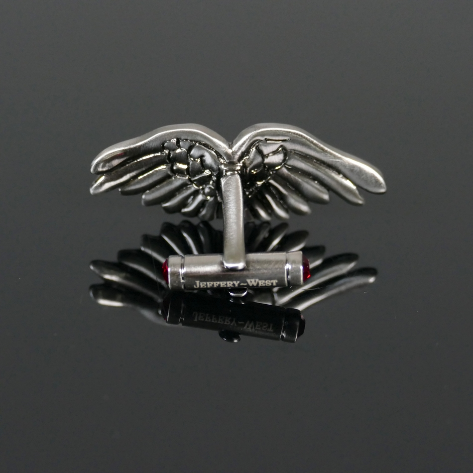 Jeffery West CUFFLINKS 'ICARUS WINGS' - Gunmetal Finish