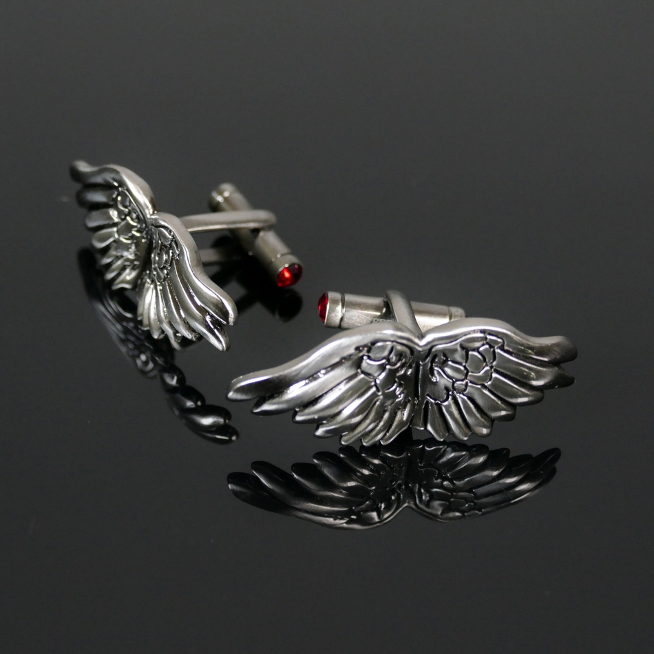 jeffery west CUFFLINKS 'ICARUS WINGS' - Gunmetal finish