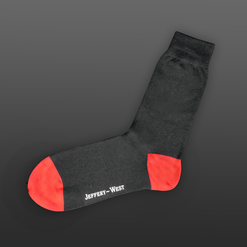 jeffery west Black with red heel/toe