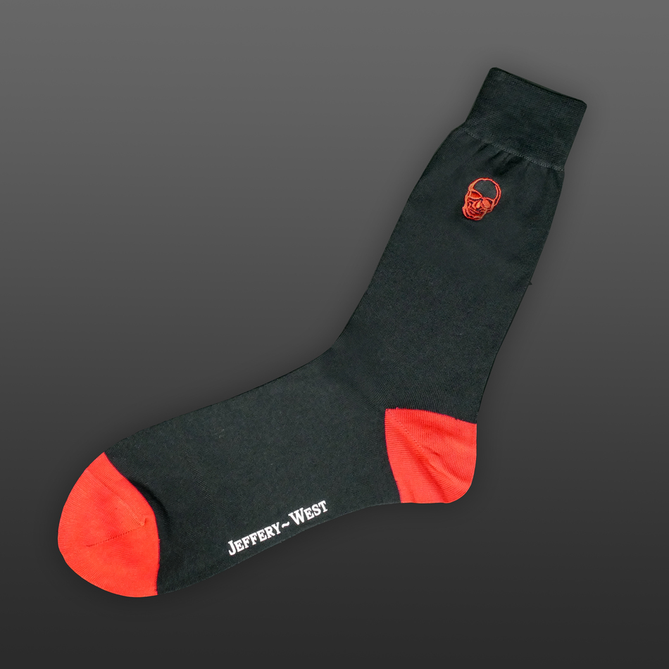 jeffery west Black with Red skull