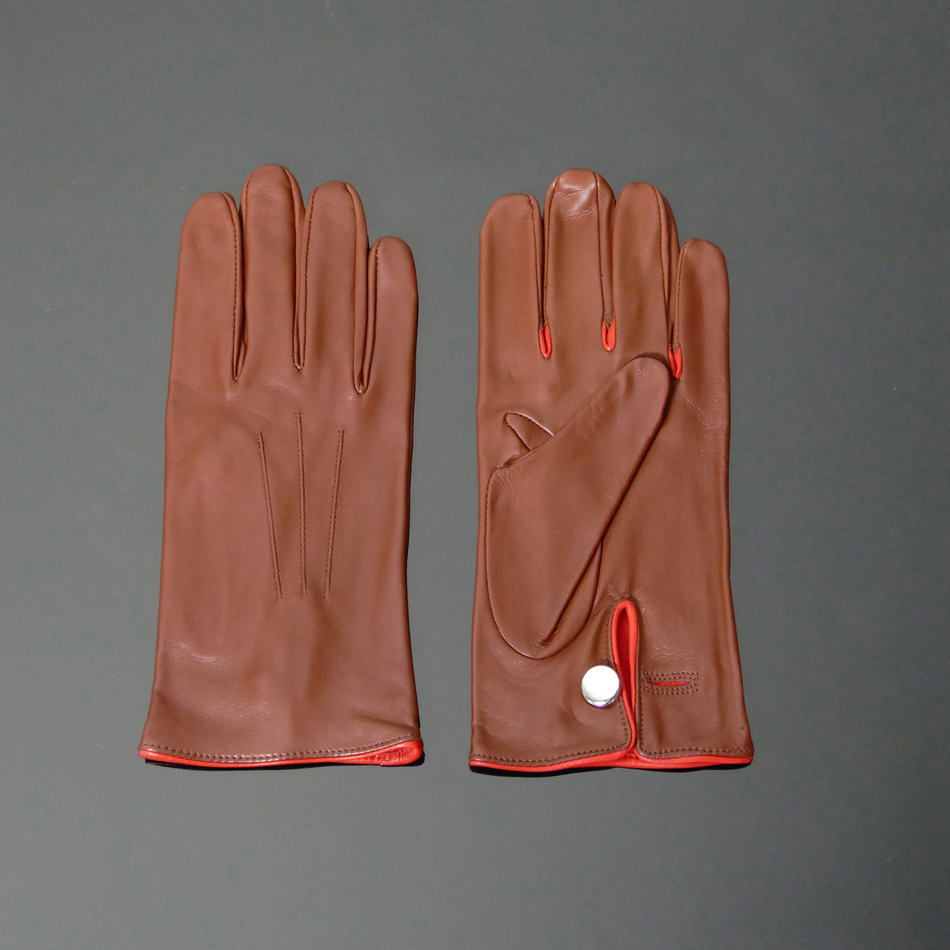 jeffery west 'Caine' Driving Gloves Tan Leather