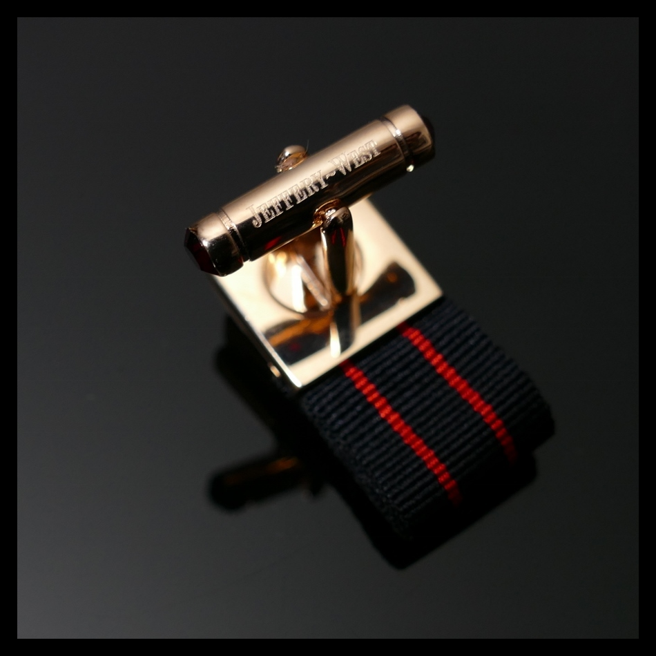 Jeffery West Cufflinks Death Before Dishonour - GOLD