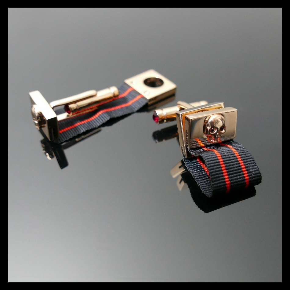 jeffery west Cufflinks Death Before Dishonour - GOLD