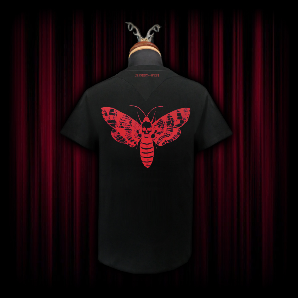 Jeffery West 'Deathmoth' Black 100% Cotton T Shirt