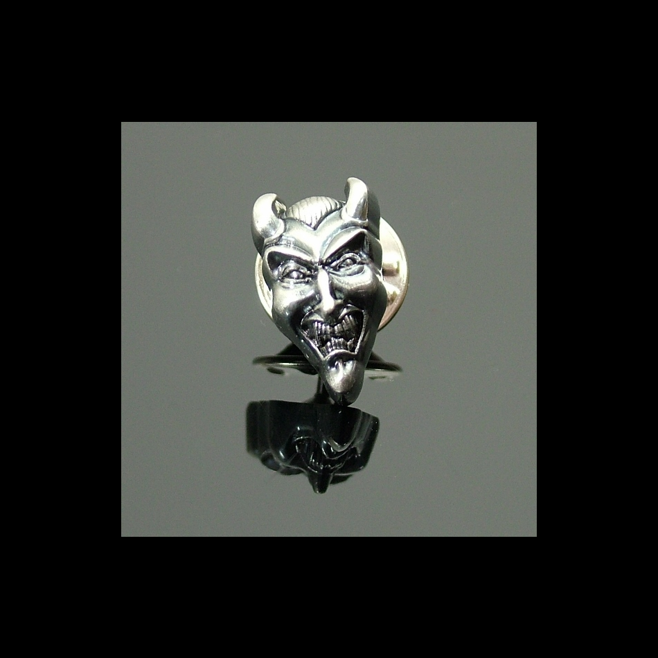 jeffery west Lapel Pin Devil Head