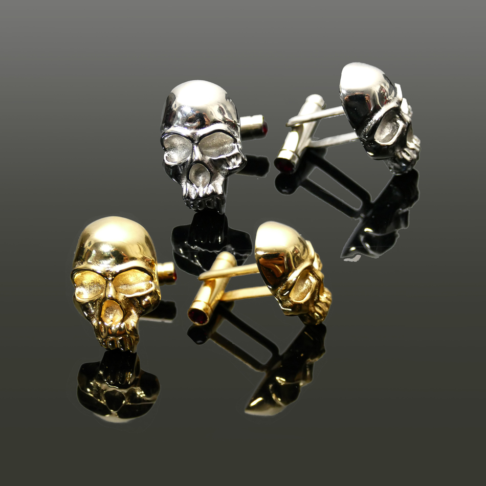 jeffery west 'Nosferatu' Skull Cufflinks