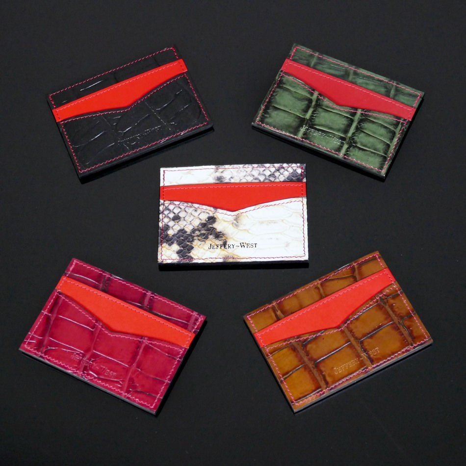 jeffery west Reptile print Cardholder