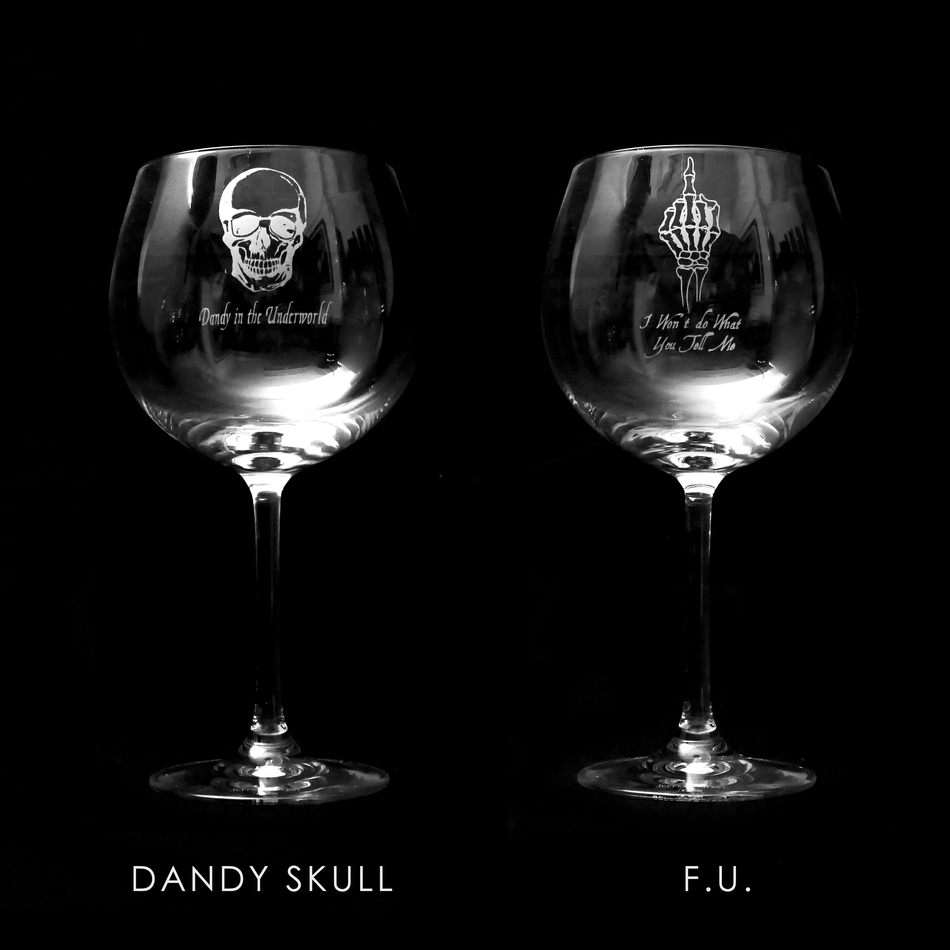 Jeffery West Set Of 2 Crystal Wine Glasses