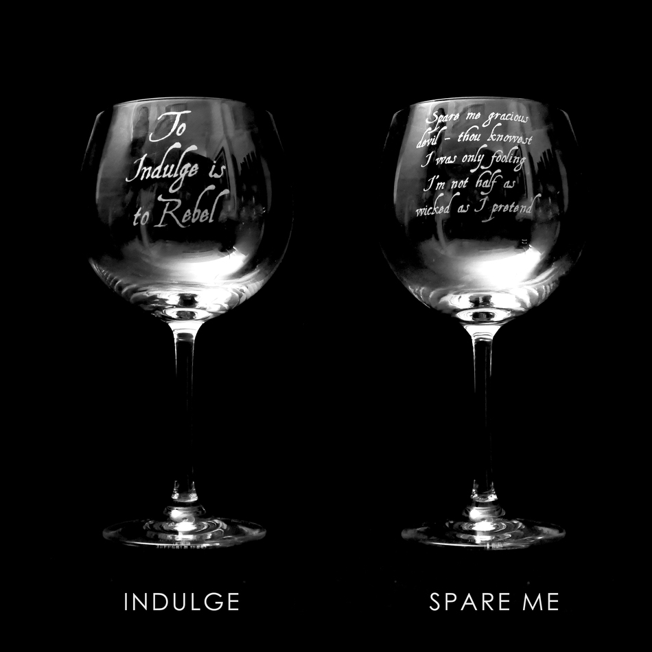 Jeffery West Set Of 2 Crystal Wine Glasses