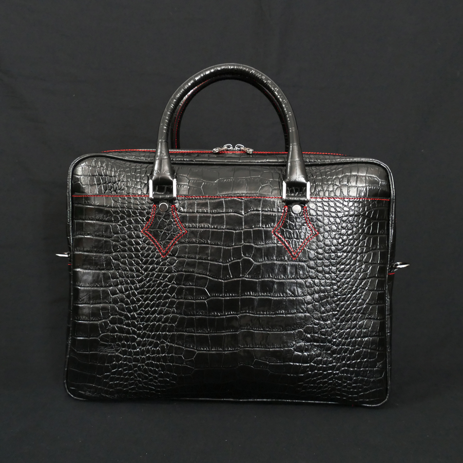 jeffery west The 'Bourdain' Travel Case Black Croc