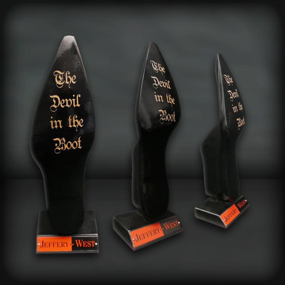 jeffery west 'The Devil in the boot' Desk Scuplture