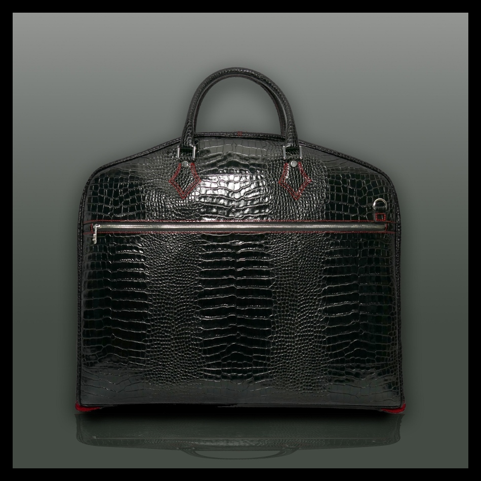 Jeffery West The 'O'Toole' Suit Carrier Black Croc