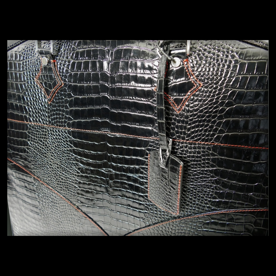 Jeffery West The 'O'Toole' Suit Carrier Black Croc