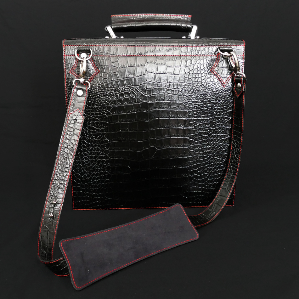 Jeffery West The 'Weatherall' DJ Case Black Croc