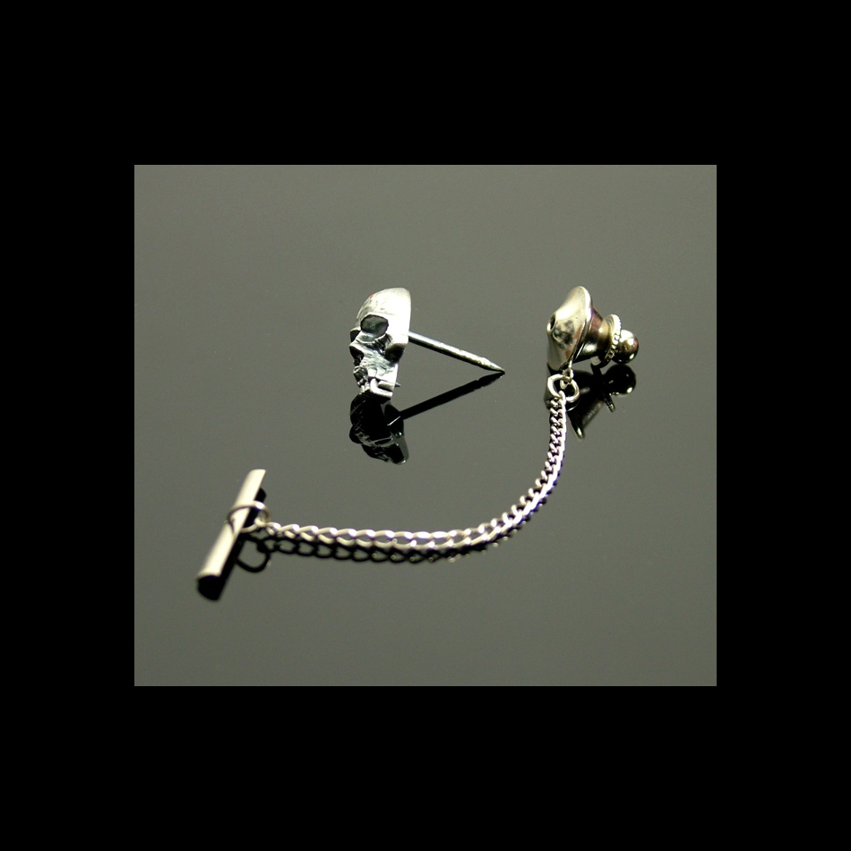 Jeffery West Tie Pin Vampire Skull