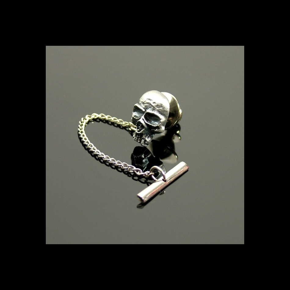 jeffery west Tie Pin Vampire Skull