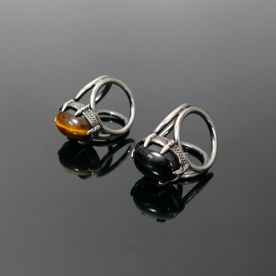 Jeffery West Tiger Eye Scarf Ring/Knot Tie