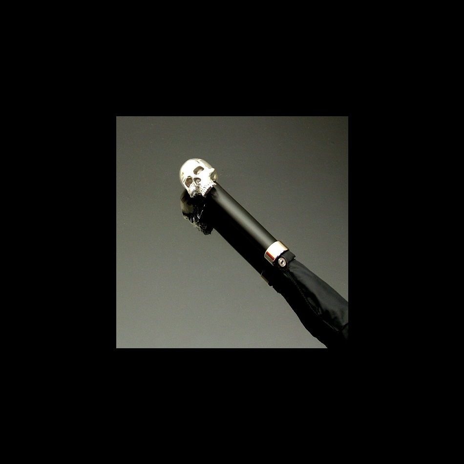 Jeffery West Umbrellas Silver Byron Vampire Skull