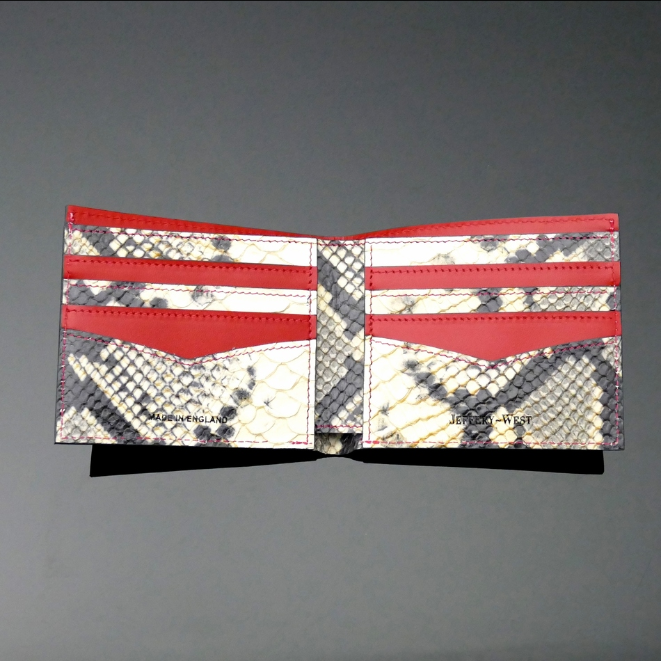 Jeffery West Wallet Classic Billfold NATURAL SNAKE