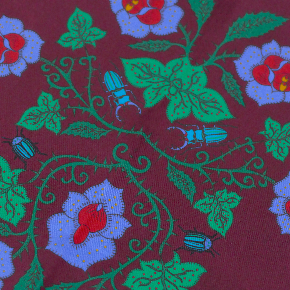 Jeffery West Mutant Ivy Scarf And Pocket Square Set Plum
