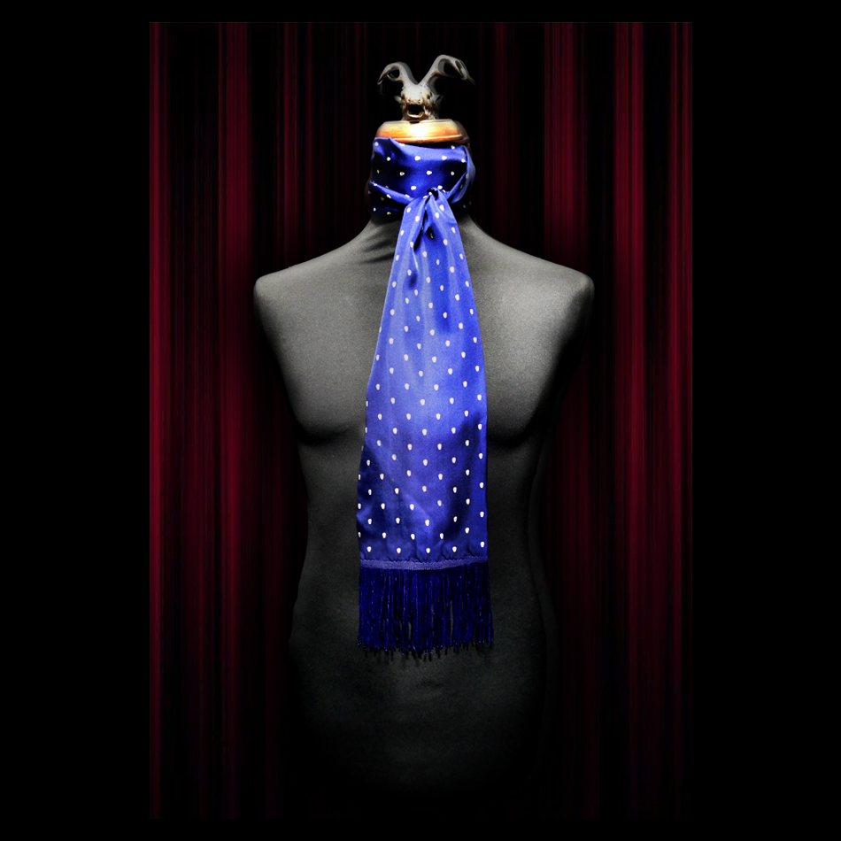 jeffery west Navy Polka Skull Scarf and Pocket Square Set