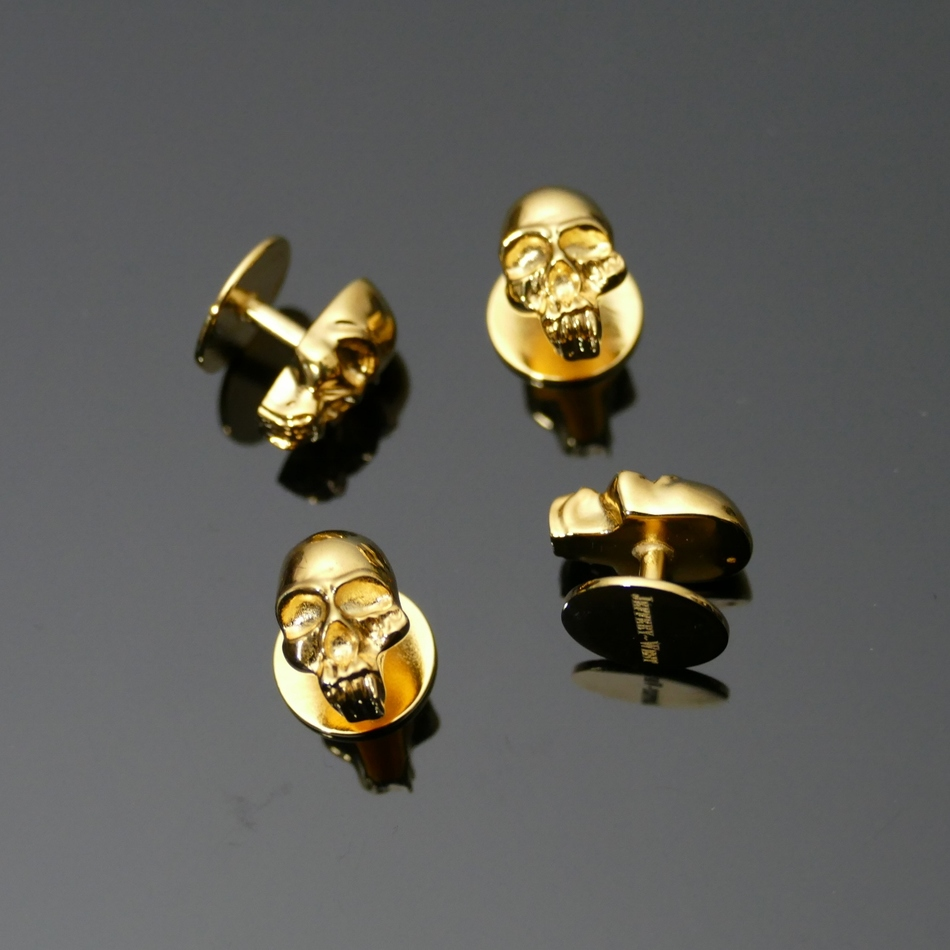 Jeffery West 'Nosferatu' Skull Cufflinks & Shirt Buttons