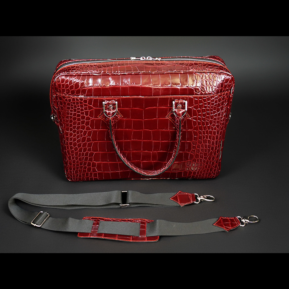 Jeffery West The 'Bourdain' Travel Case Missouri Burgundy