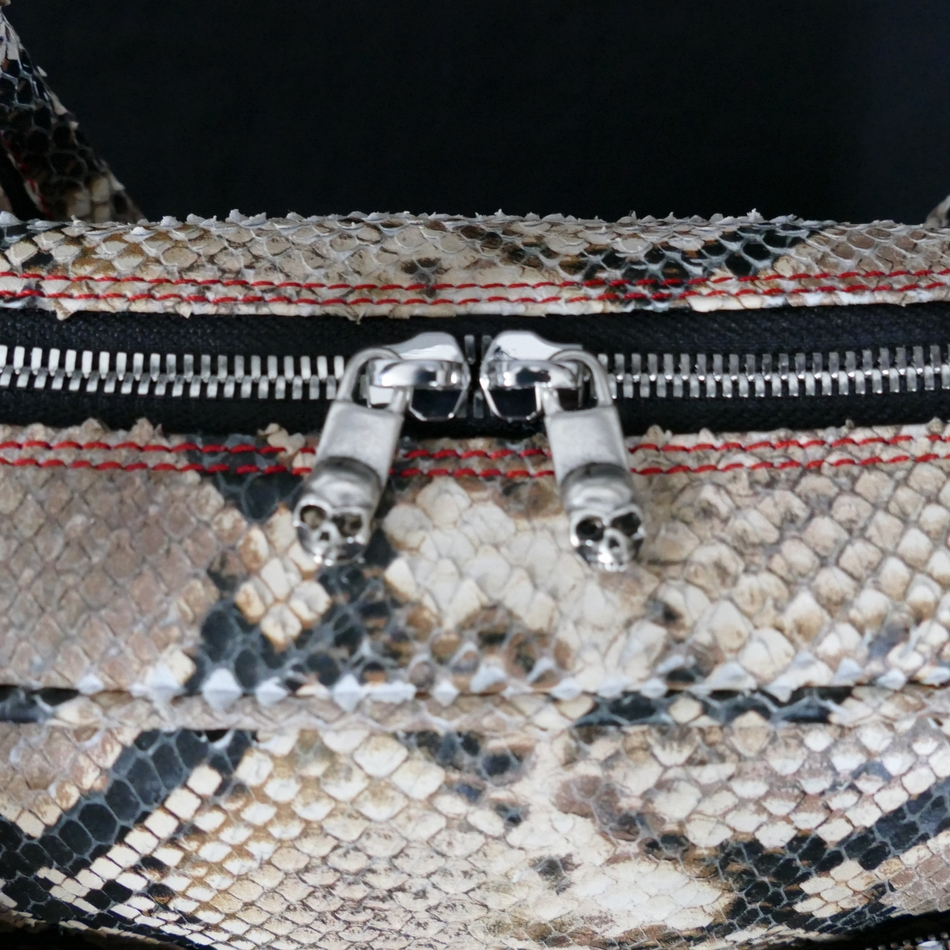 Jeffery West The 'Bourdain' Travel Case Natural Snake