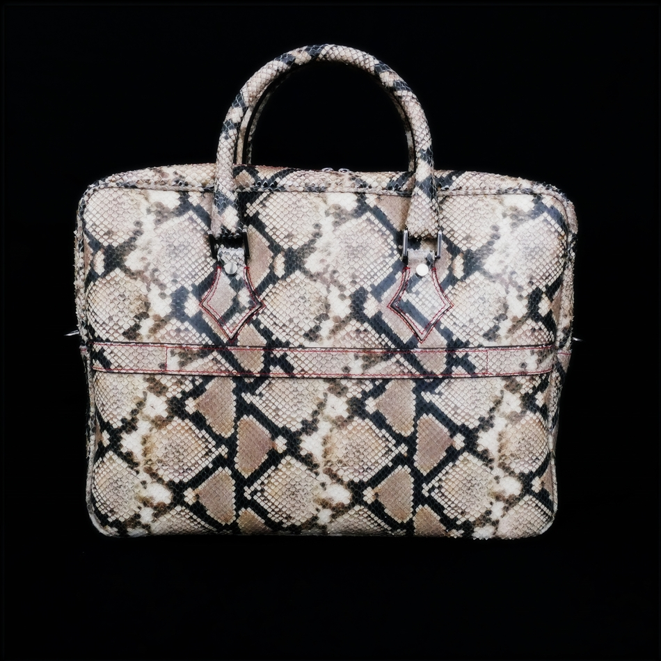 Jeffery West The 'Bourdain' Travel Case Natural Snake