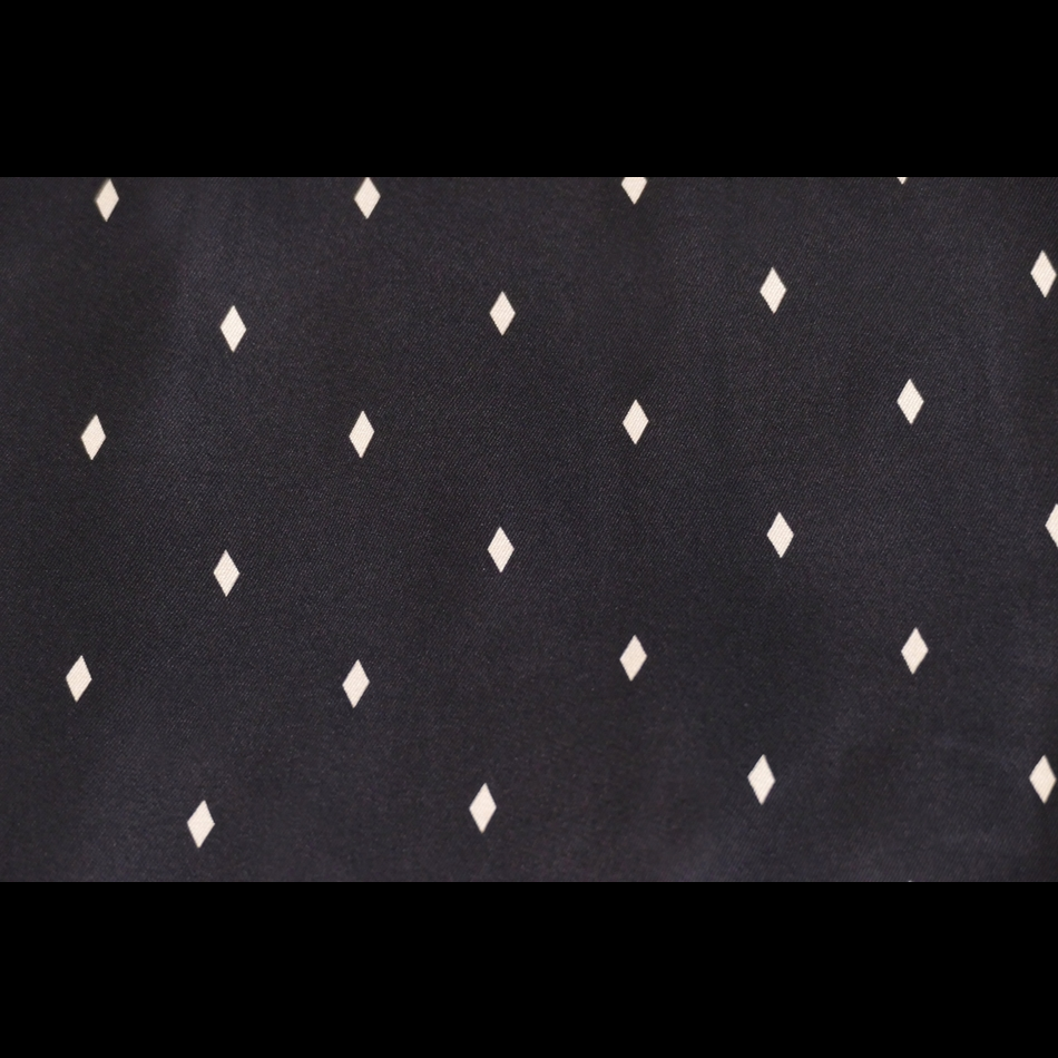Jeffery West The Jewel Black/White Diamond Silk Wool Backed Scarf