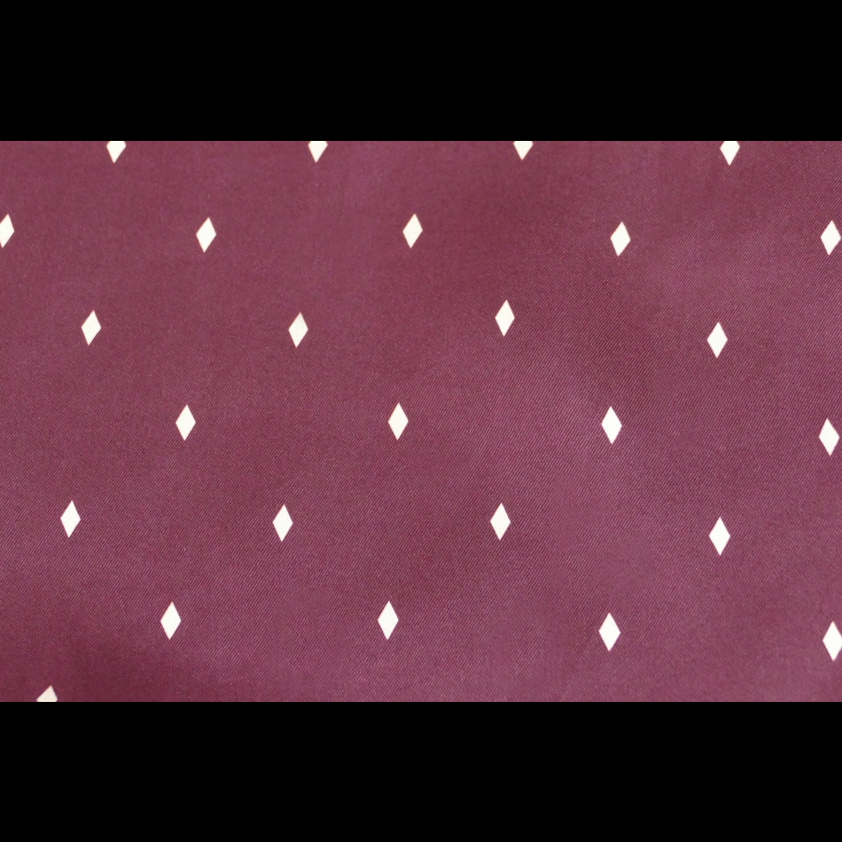 Jeffery West The Jewel Wine/White Diamond Silk Wool Backed Scarf